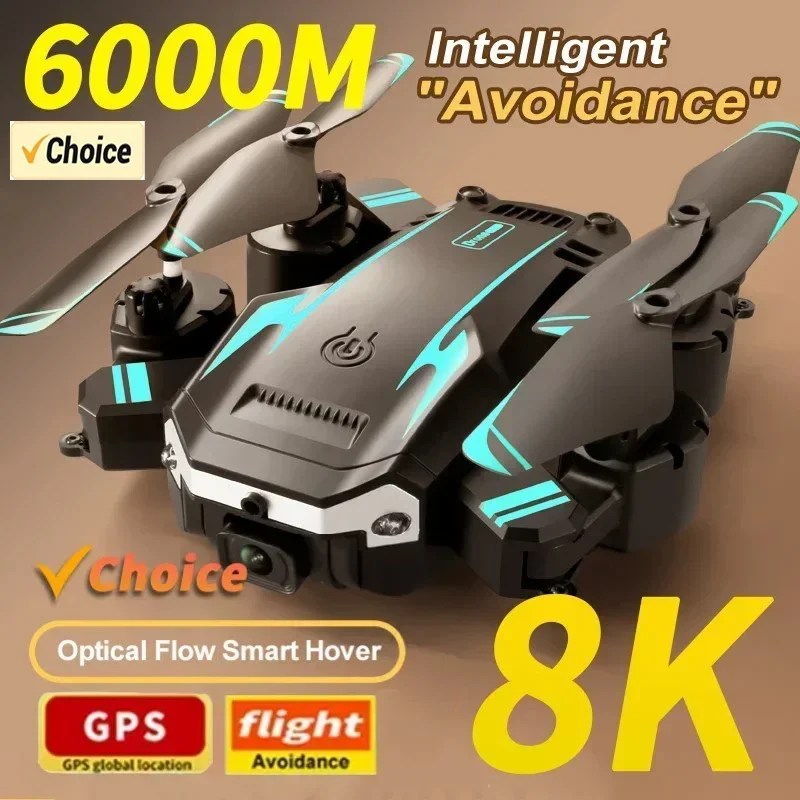 Drone Gps Module - G6 proドローン、8Kデュアルカメラ、5G GPS、折りたたみ式、5KM飛行距離、ブラシレスモーター、360度回転機能搭載 ° 障害物回避機能付きRC FPVドローン（写真撮影用）