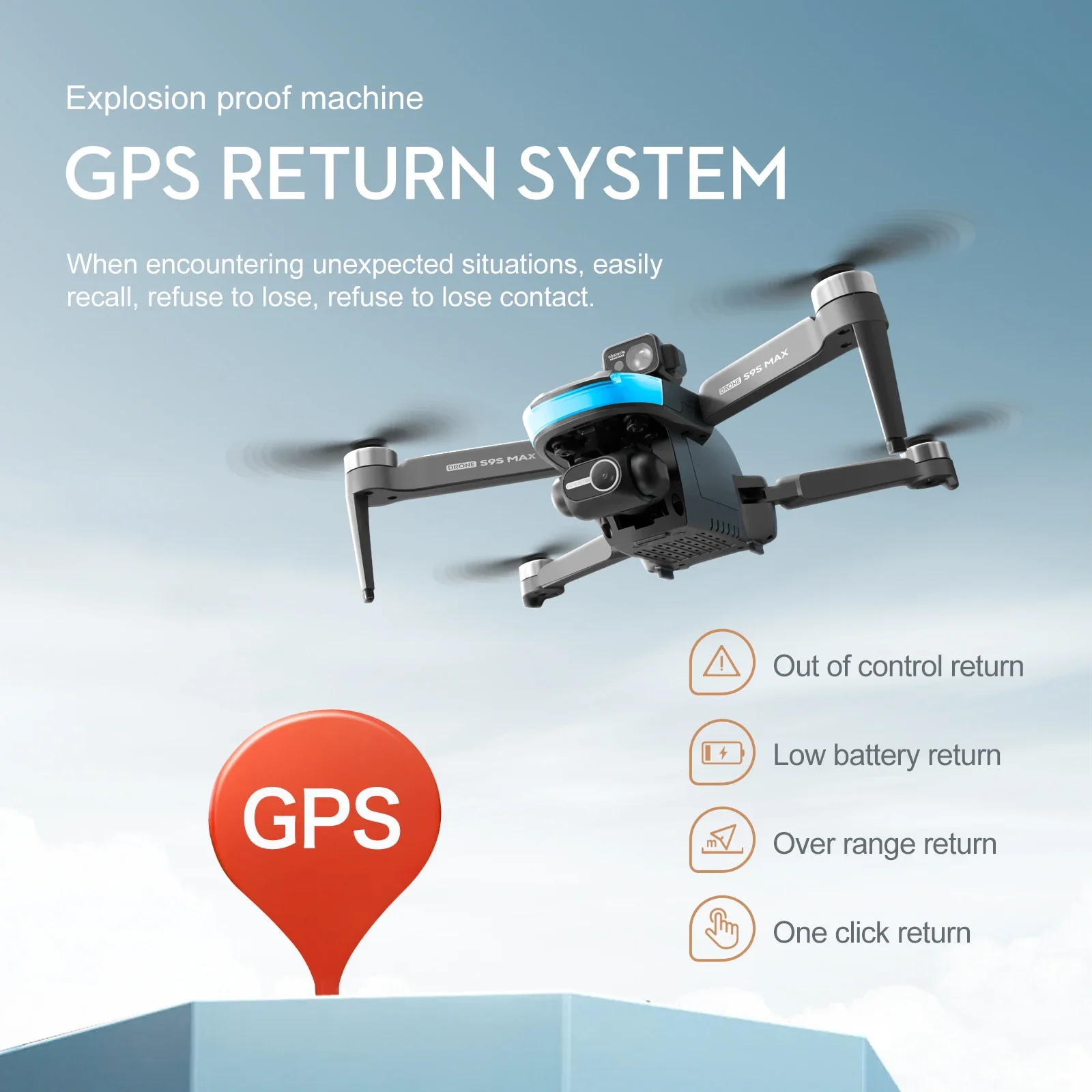 新しい S9S MAX ミニドローン 4K 2 軸 PTZ  - Drone Gps Module のレビューと価格