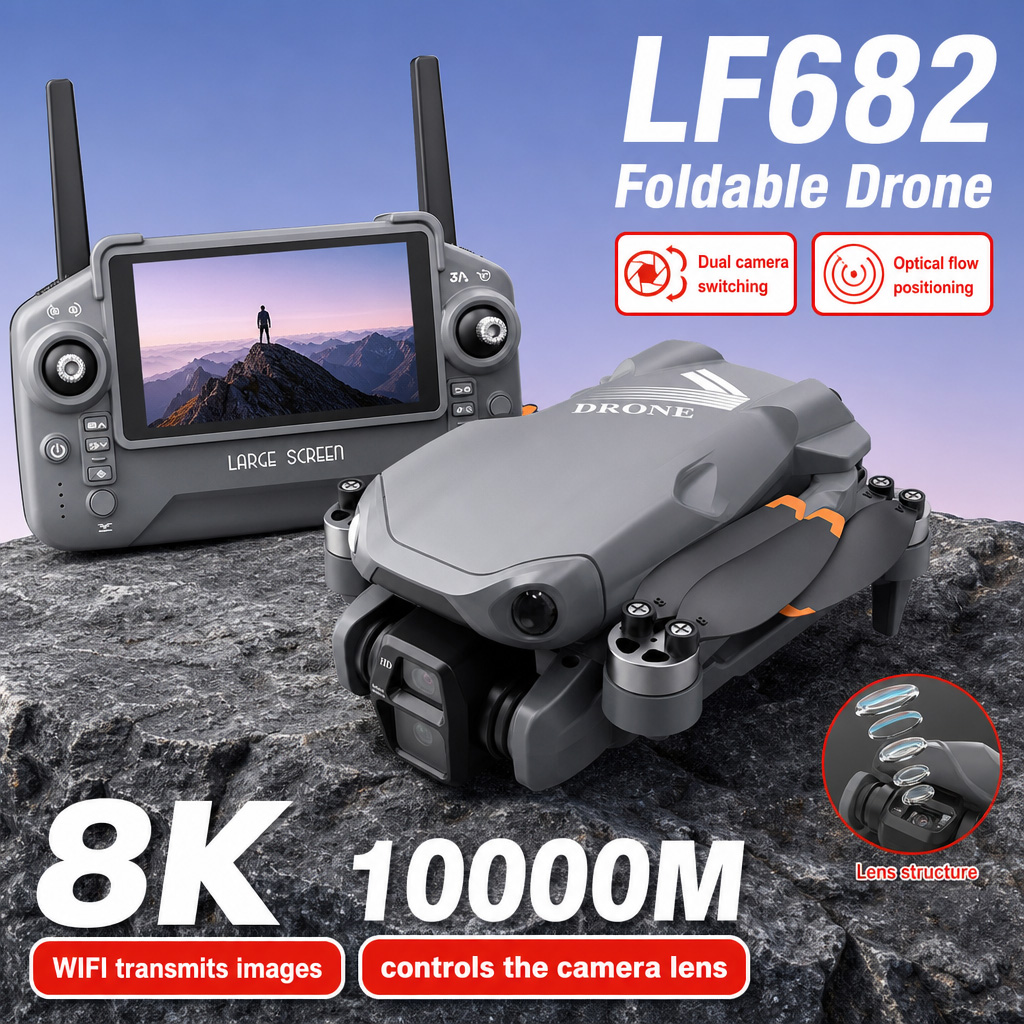 空撮写真 LF682 ドローン 8K HD デュアルカメラ  - Drone Gps Module のレビューと価格