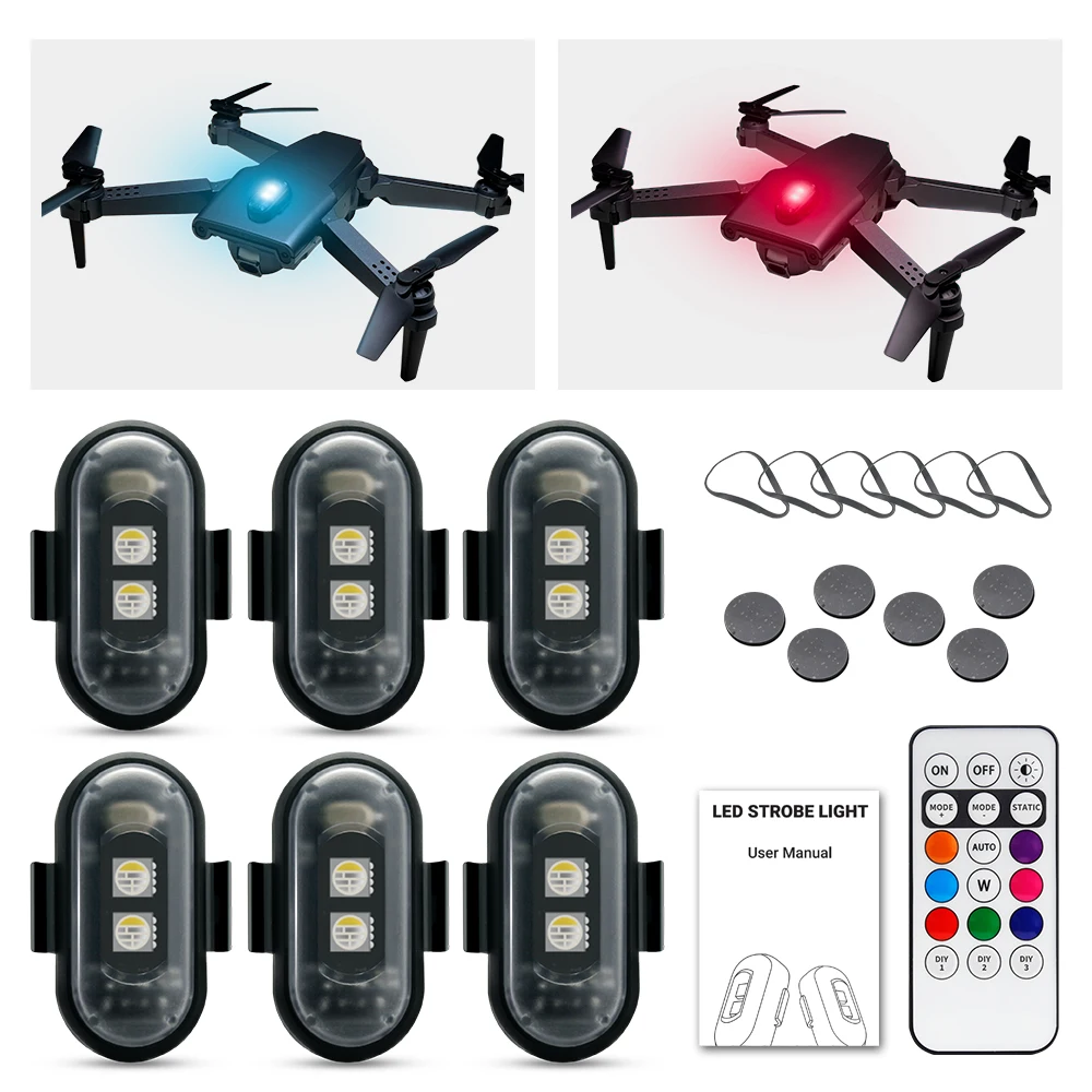 オートバイストロボライト、APP制御RGB LED、スクータ - Drone Led Light のレビューと価格